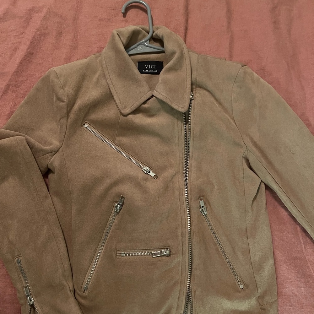 Extra Small Vici Collection Tan Polyester Jacket - image 1